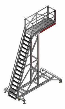 Airbus A330 anti-ice and pylon access platform drawing