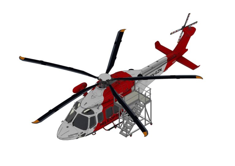 Leonardo AW139 flight line stand drawing