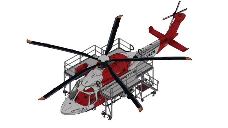 Leonardo AW139 slimline side access platform drawing