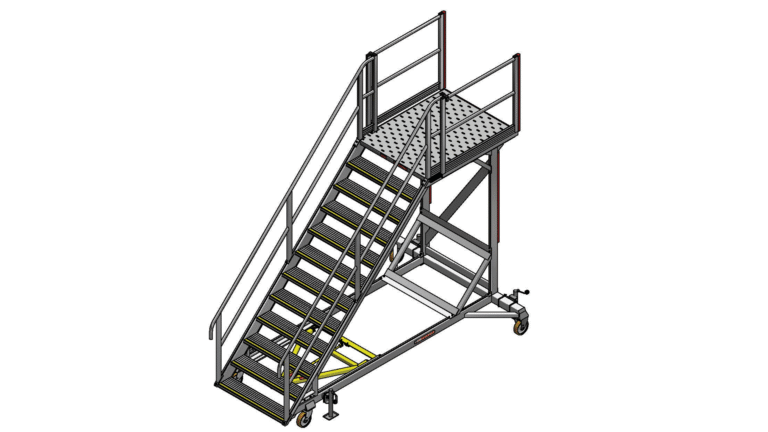 Boeing 737 narrow main entry door stairs drawing
