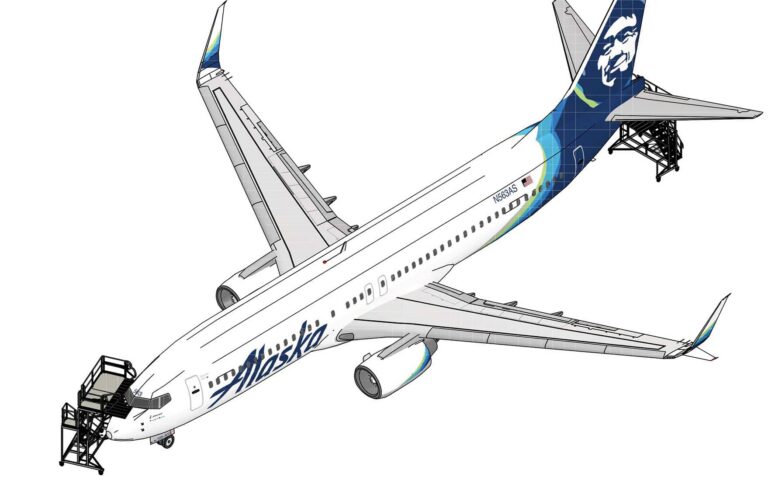 Boeing 737 multi-purpose adjustable platform drawing