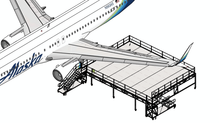 Boeing 737 wing dock drawing