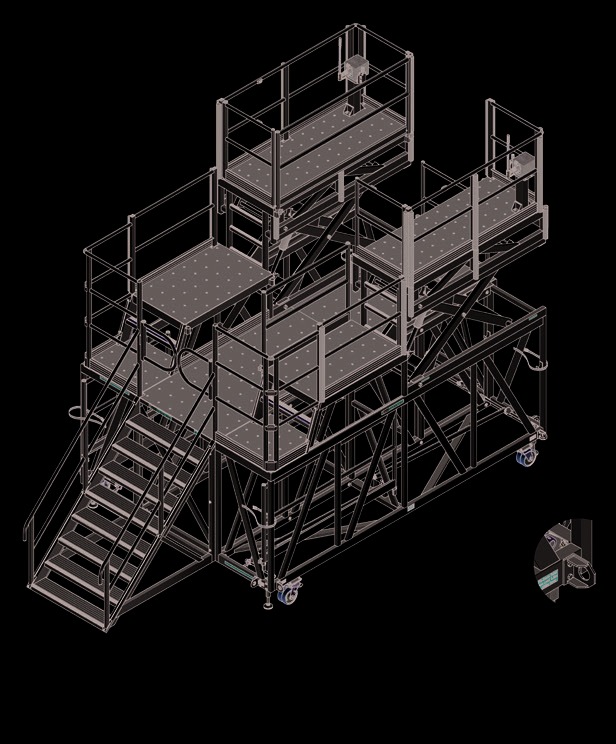 C-130 wing root service stand drawing