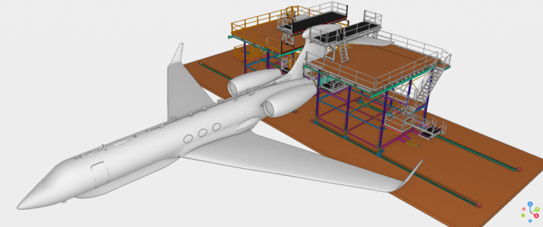Gulfstream G550 tail docking system drawing